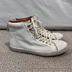 Rebecca Minkoff Zapatilla Alta Cuero Leather Sneakers Shoes Women’s Size 9 Zip ,